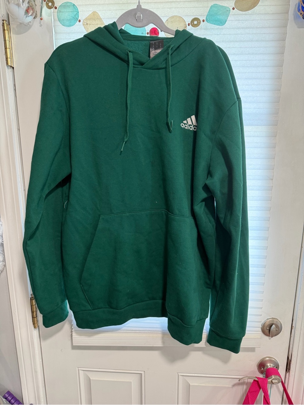 adidas Forest Green Hoodie with Kangaroo Pocket